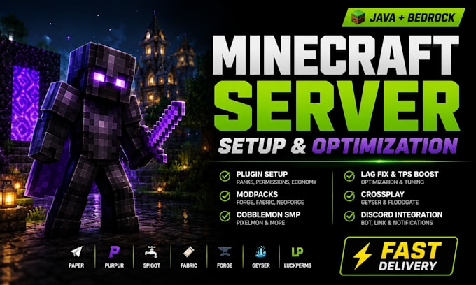 setup and optimize minecraft server plugins modpack forge fabric cobblemon smp