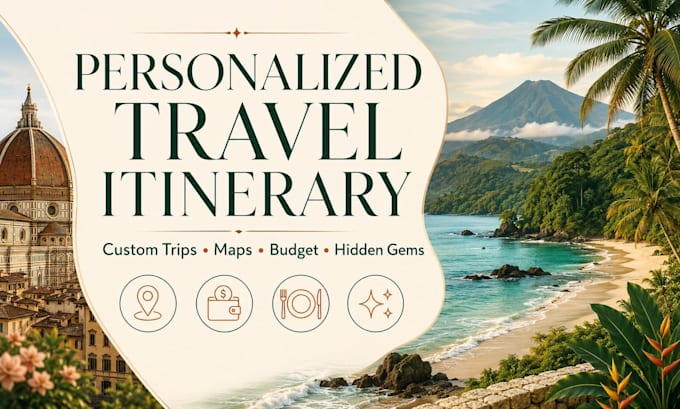 create a personalized travel itinerary with maps, budget and hidden gems