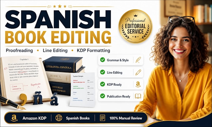 edit proofread format and line edit your spanish book for amazon KDP