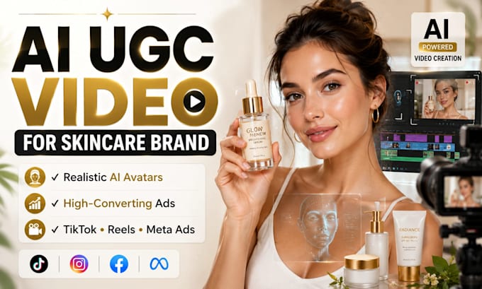 create ai ugc for skincare brand, ai ugc