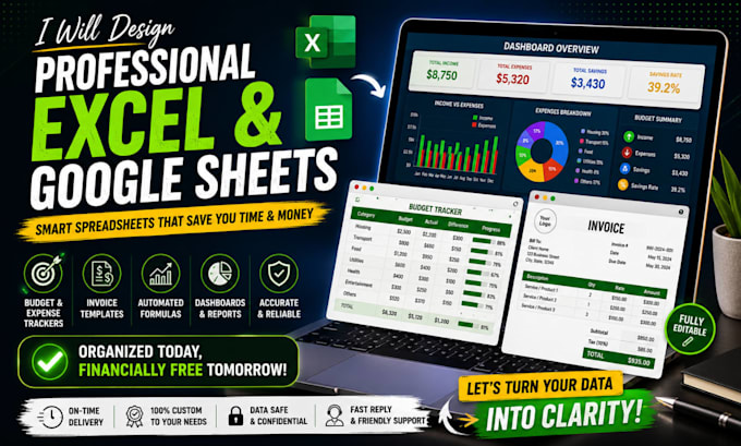 design editable excel spreadsheet, google sheets budget tracker invoice template