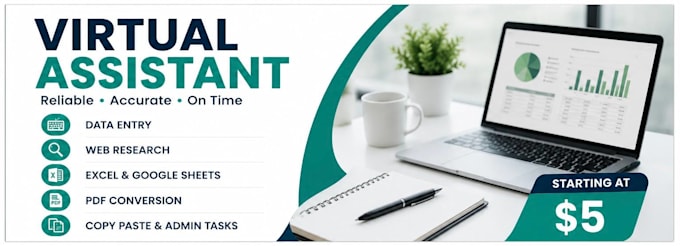 be your reliable virtual assistant for data entry and admin tasks
