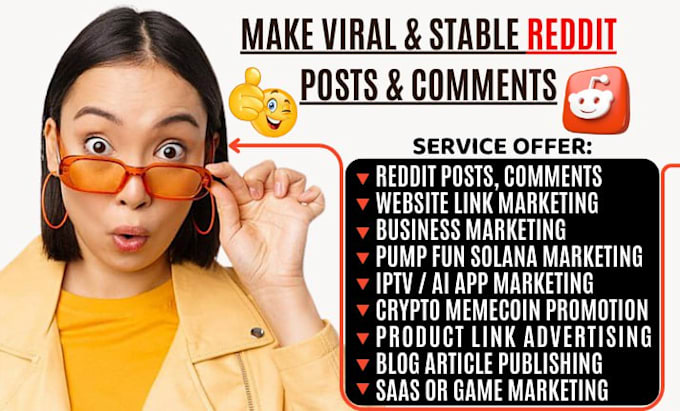 do reddit SEO post and backlink marketing to promote website