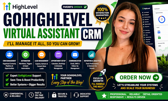 gohighlevel workflow expert gohighlevel CRM ghl virtual assistant