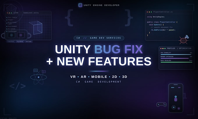 fix unity bugs, crashes, and implement new features