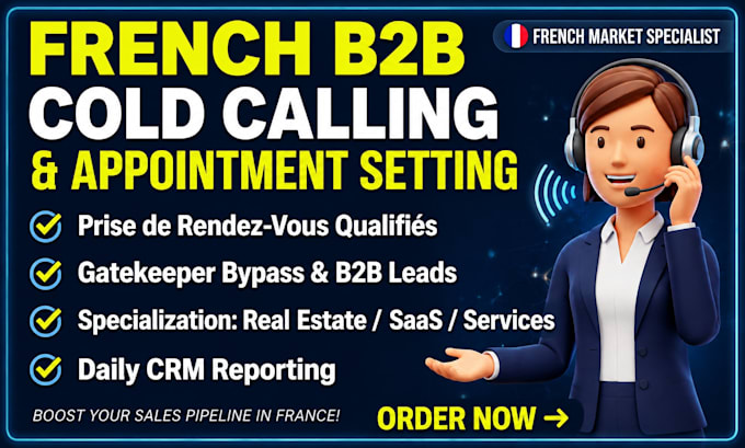 do french b2b cold calling, démarchage téléphonique, and appointment setting