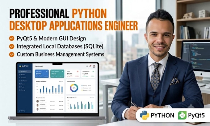 develop custom desktop management software and gui applications