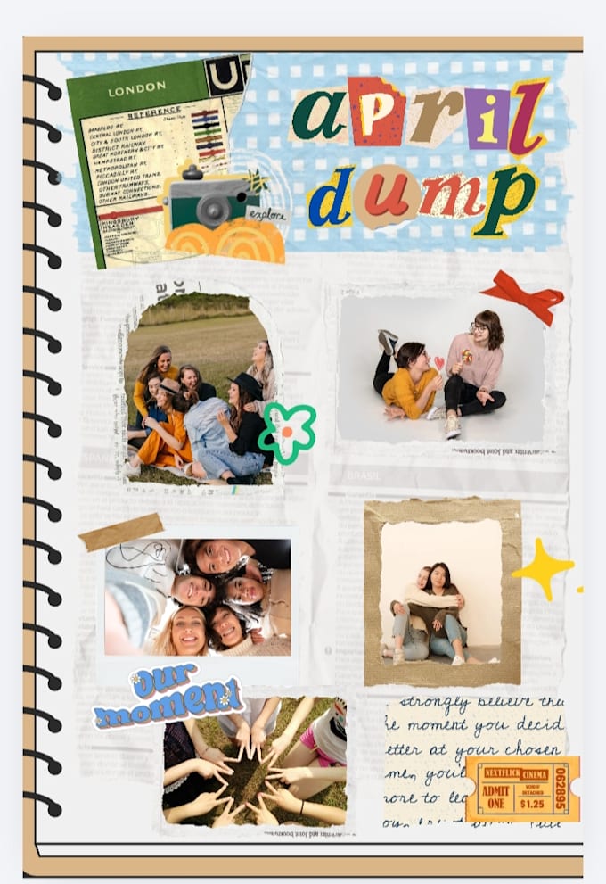 collect memories in one frame, creating collage