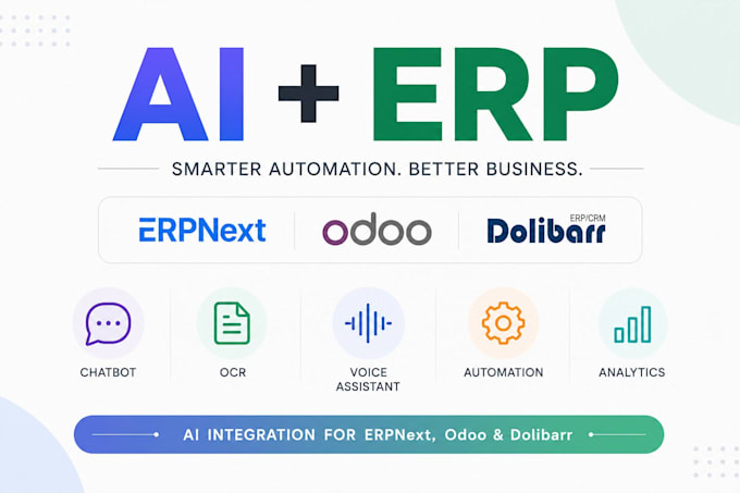 integrate ai with erpnext or odoo for chatbot, automation, ocr and workflows