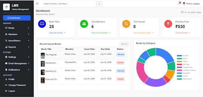 develop a professional django library management system