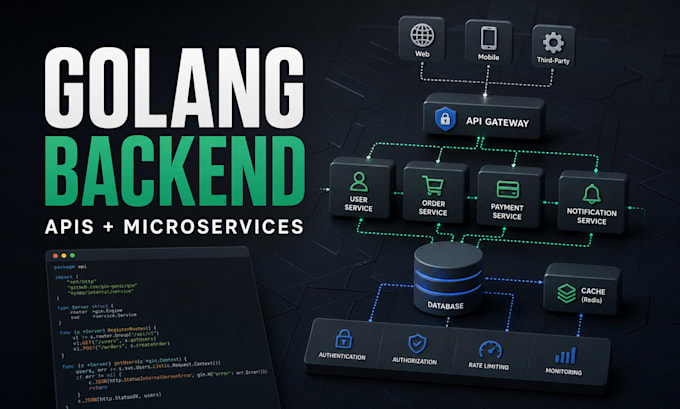 build a scalable golang backend rest API or microservice