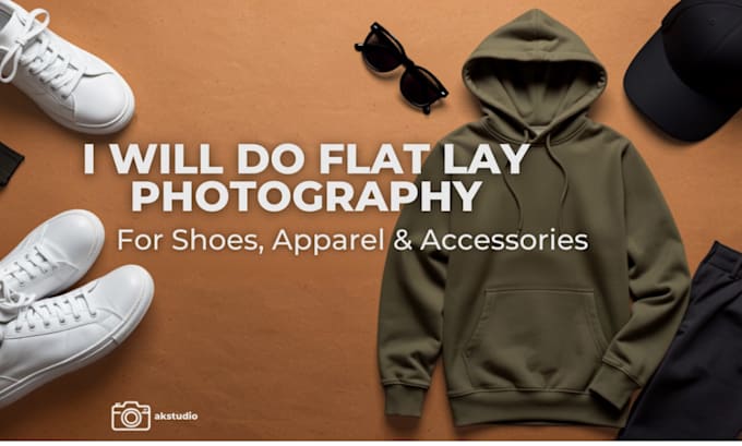 do flat lay photography for shoes and clothing