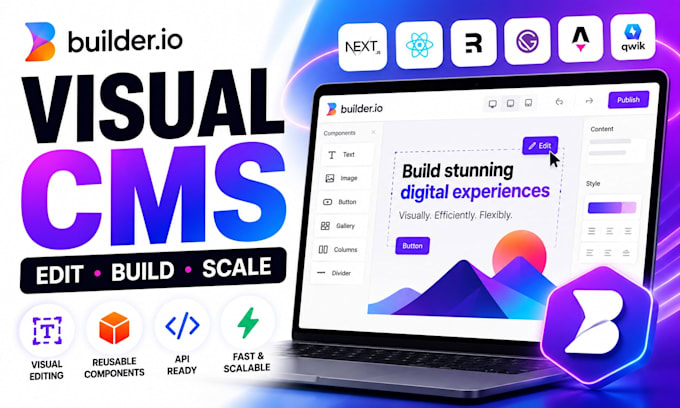 do builder io cms, visual cms, remix, gatsby, astro, qwik builder io API