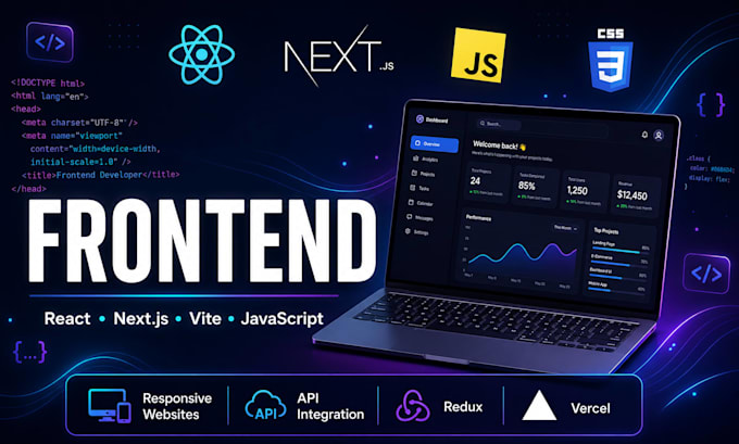 do frontend , vite and next , typescript