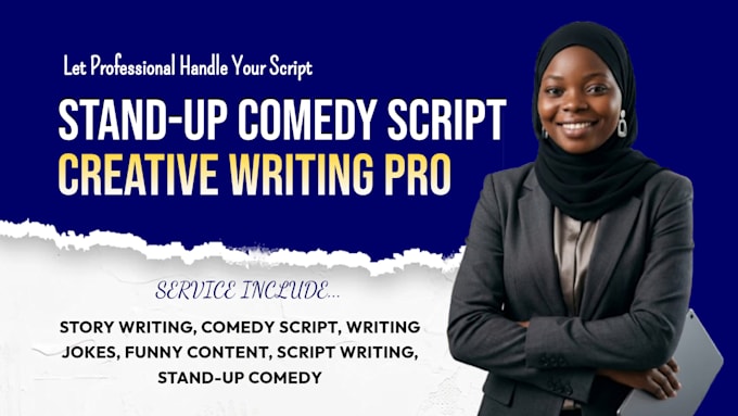 be your comedy writer, stand up comedy script funny story skit or scriptwriting