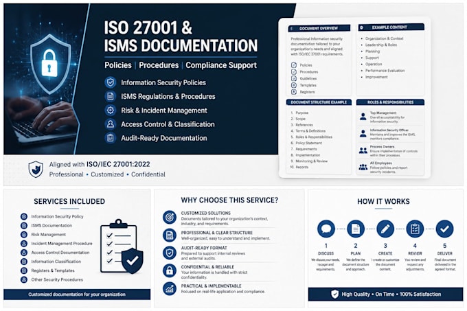 create iso 27001 and information security documentation