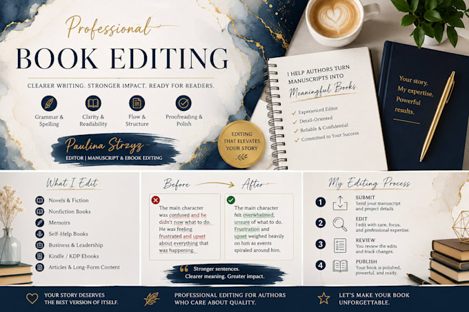 professionally edit and proofread your book or ebook
