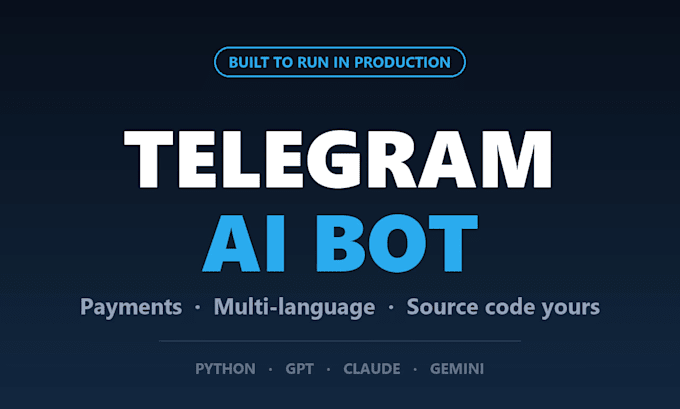 build a telegram ai chatbot with payments and multi language support