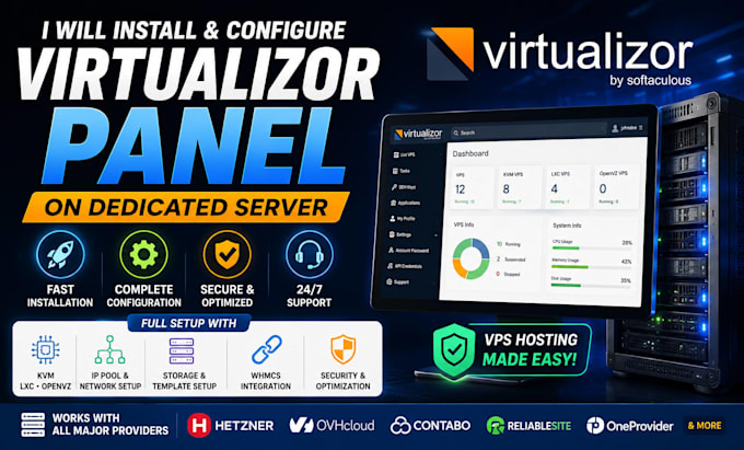 install, configure and optimize virtualizor vps control panel