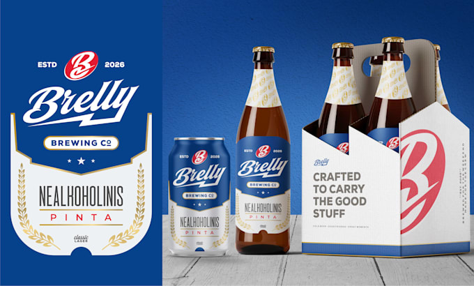 design premium craft beer label and bottle packaging