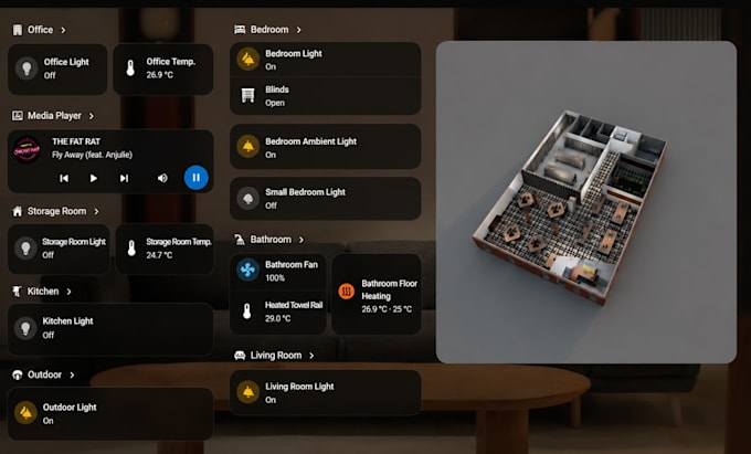 create a custom 3d smart home model and home assistant dashboard