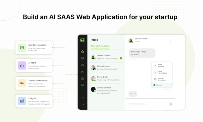 build an ai saas web application for your startup