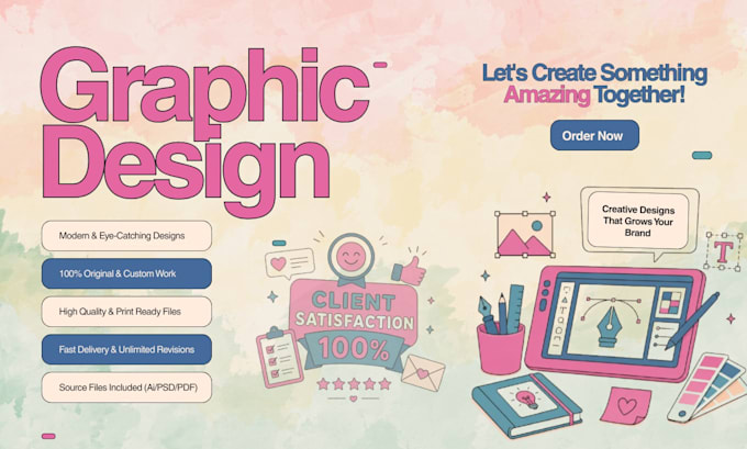 design modern branding graphics for startups and business