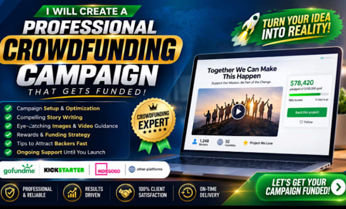 create a professional crowdfunding campaign that converts
