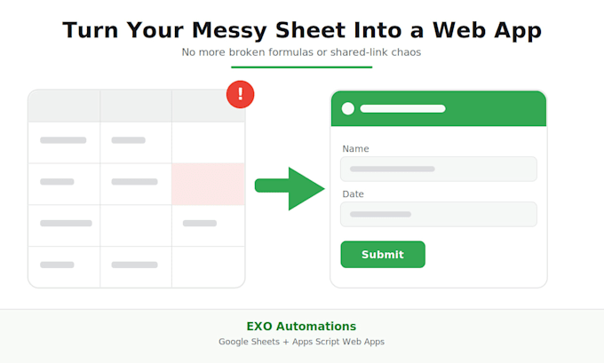 convert your google sheet into an online custom web app
