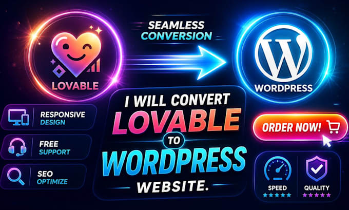 convert lovable to wordpress website, lovable ai to wordpress elementor website