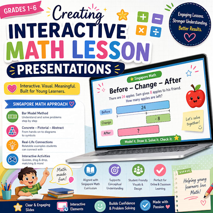 create interactive math lesson presentation