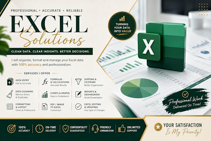 do expert excel data formatting and dashboards