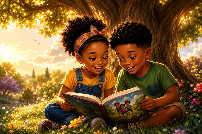 create african american educational children book illustrations