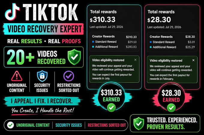 restore tiktok video eligibility