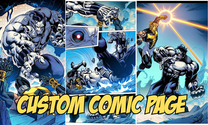 draw custom superhero comic book page manga graphic novels and webcomic panels