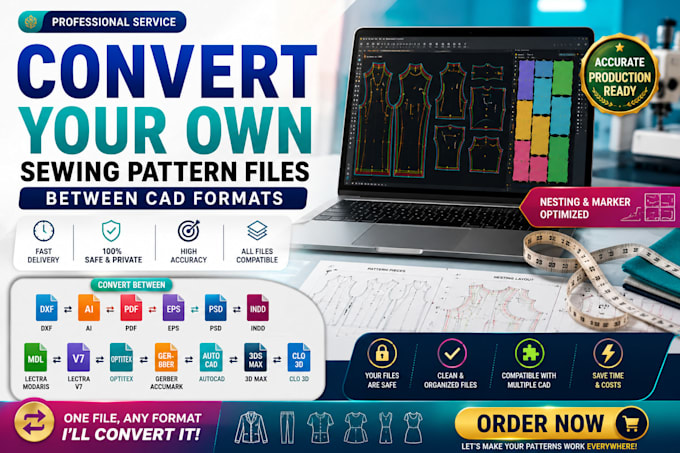 convert your own sewing pattern files between cad formats