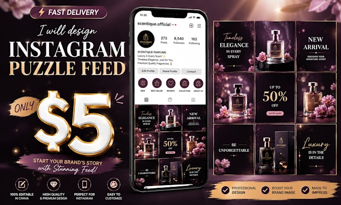 create professional editable canva instagram feed templates