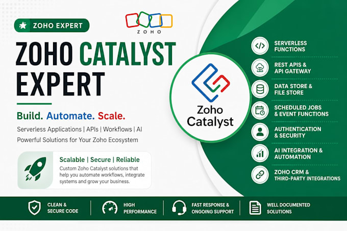 develop zoho catalyst serverless applications and apis