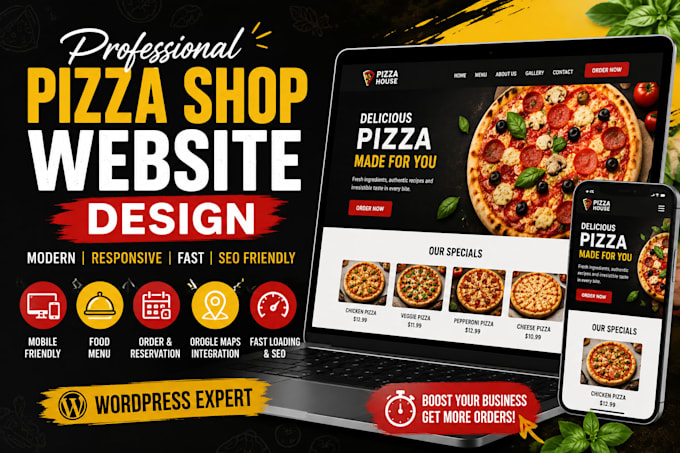 build a pizza and restaurant website in wordpress