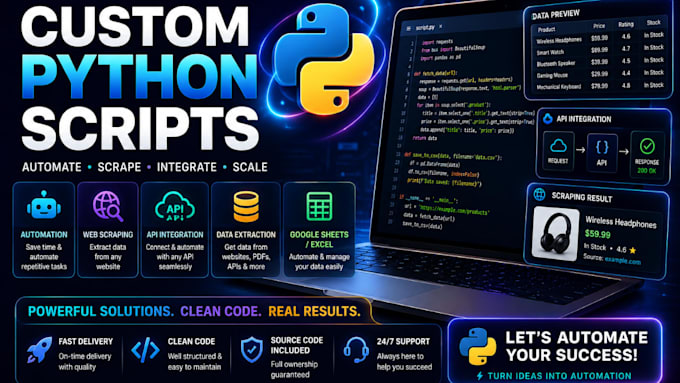 develop a custom telegram bot web scraping web automator using python