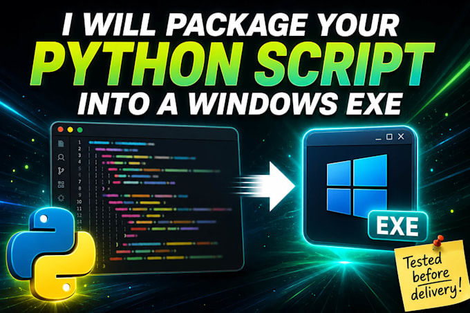 convert your python script into a windows exe file