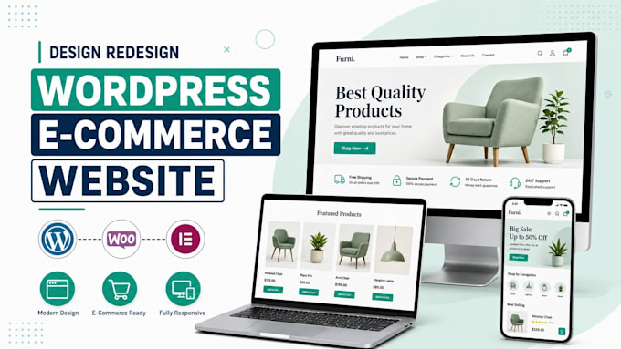 build redesign professional wordpress website woocommerce ecommerce development