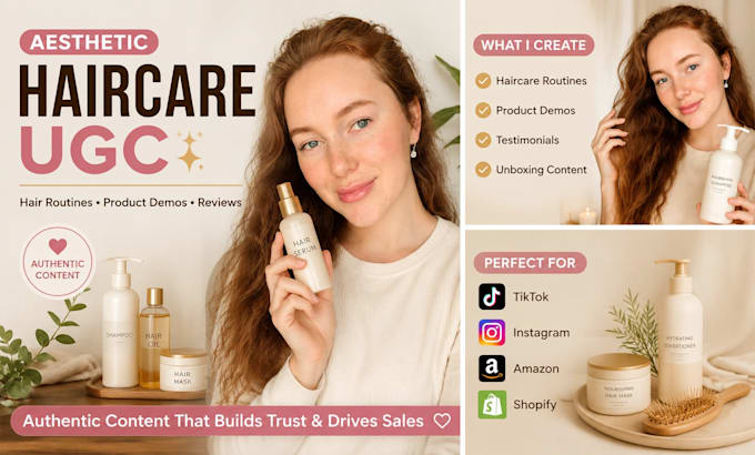 create aesthetic ugc content for haircare brands