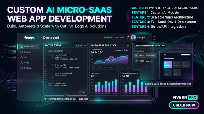 build a custom ai micro saas web application for you