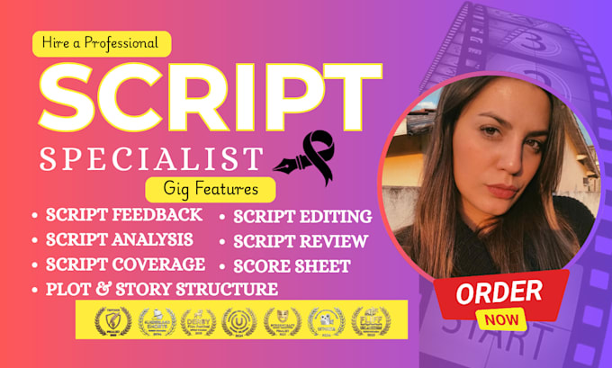 write, proofread movie script format screenplay feature film dialogue editing