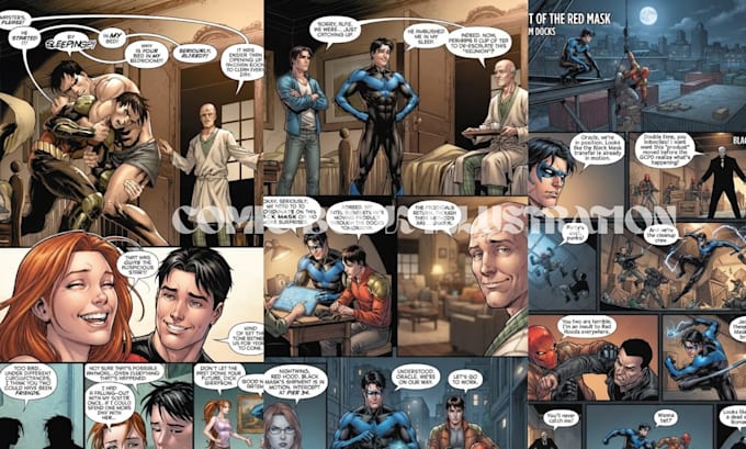 be your comic artist for comic illustration nsfw comic graphic novel comics