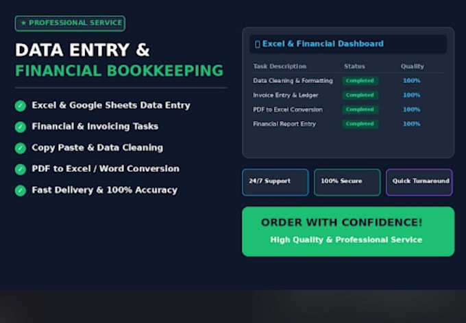 do accurate arabic data entry and excel accounting