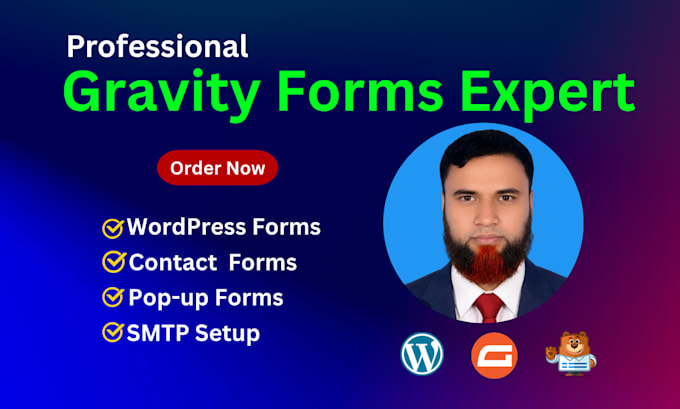 create contact form with gravity forms and SMTP email setup
