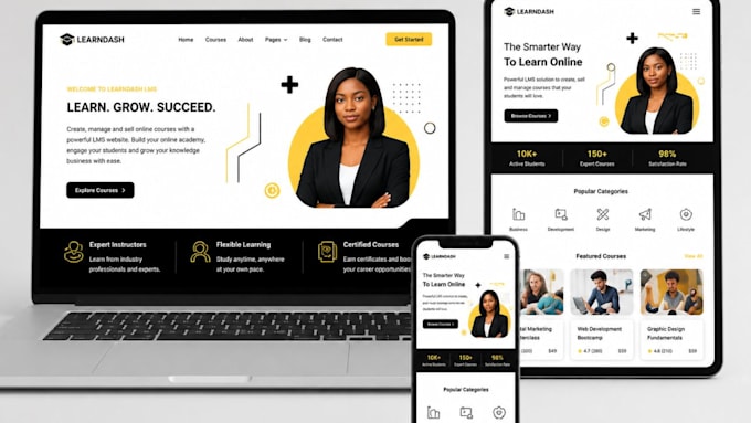 build learndash lms website subscription website learnpress website tutor lms