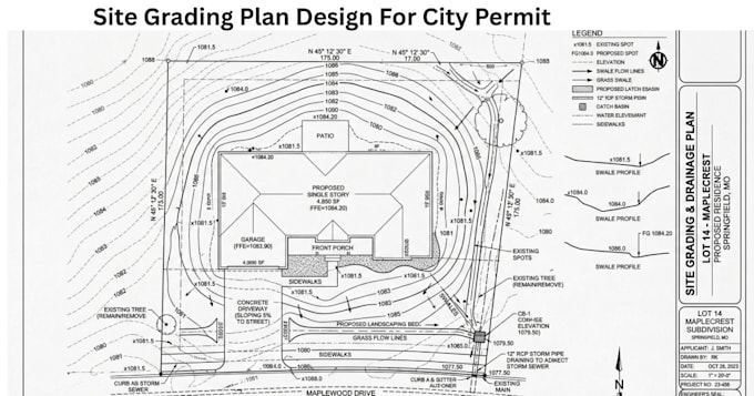 design grading plan, erosion control, site plan and utility plan